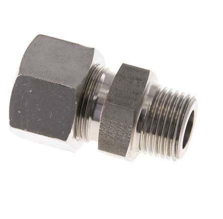 16L & R1/2'' Stainless Steel Straight Cutting Fitting with Male Threads 400 bar ISO 8434-1