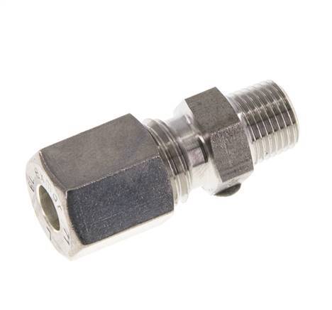 6L & R1/8'' Stainless Steel Straight Compression Fitting with Male Threads 315 bar ISO 8434-1