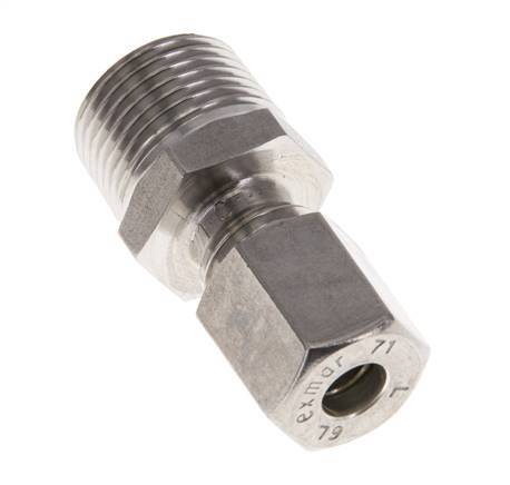 6L & R3/8'' Stainless Steel Straight Compression Fitting with Male Threads 315 bar ISO 8434-1