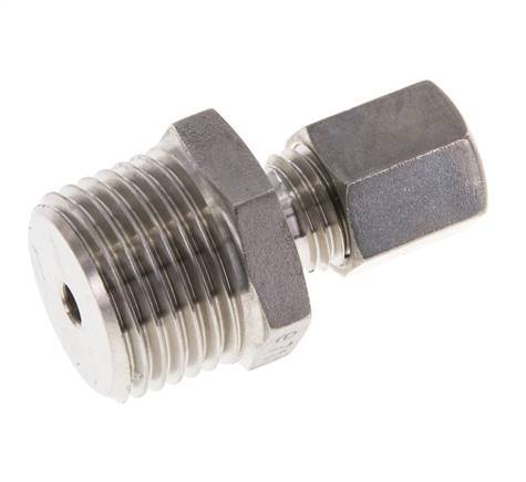 6L & R1/2'' Stainless Steel Straight Compression Fitting with Male Threads 315 bar ISO 8434-1