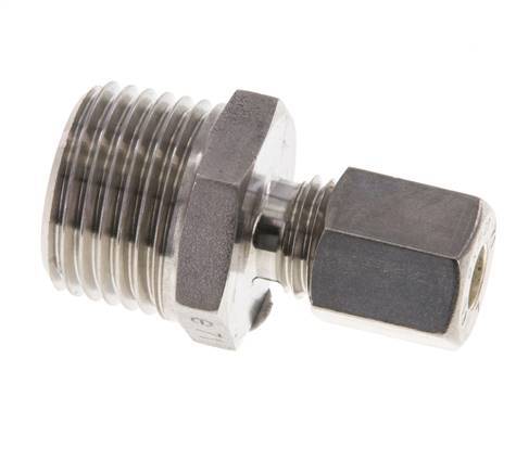 6L & R1/2'' Stainless Steel Straight Compression Fitting with Male Threads 315 bar ISO 8434-1