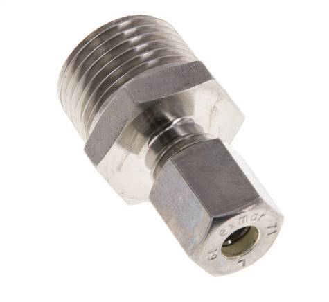 6L & R1/2'' Stainless Steel Straight Compression Fitting with Male Threads 315 bar ISO 8434-1