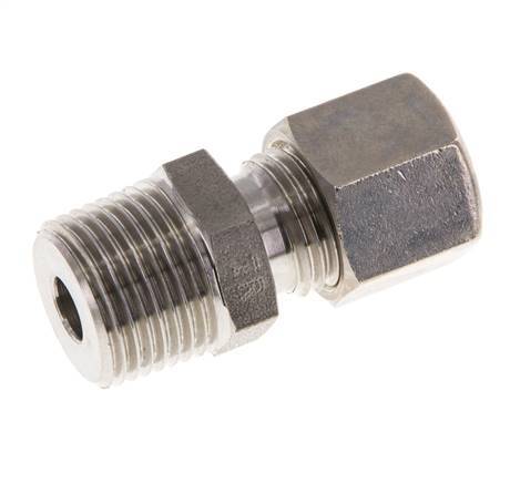8L & R3/8'' Stainless Steel Straight Compression Fitting with Male Threads 315 bar ISO 8434-1