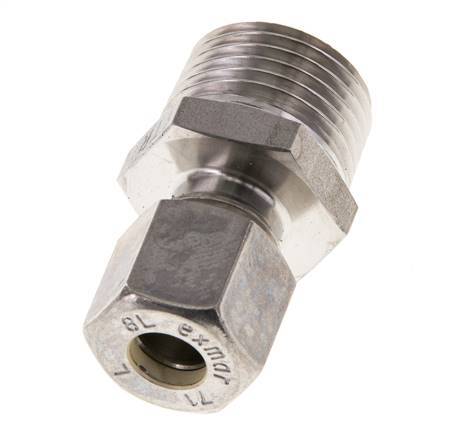 8L & R1/2'' Stainless Steel Straight Compression Fitting with Male Threads 315 bar ISO 8434-1