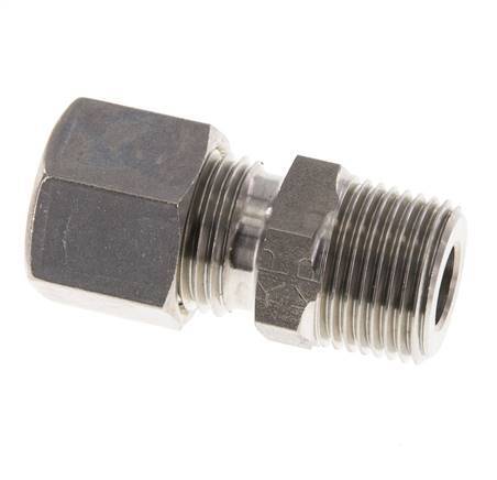 10L & R3/8'' Stainless Steel Straight Compression Fitting with Male Threads 315 bar ISO 8434-1