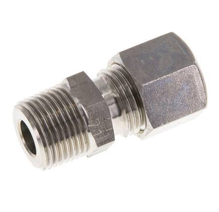 10L & R3/8'' Stainless Steel Straight Compression Fitting with Male Threads 315 bar ISO 8434-1