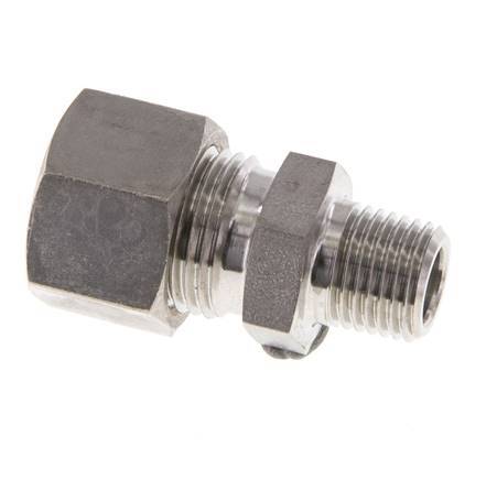 12L & R1/4'' Stainless Steel Straight Compression Fitting with Male Threads 315 bar ISO 8434-1