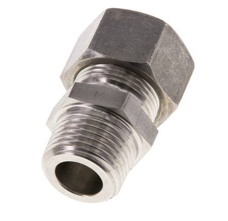 15L & R1/2'' Stainless Steel Straight Compression Fitting with Male Threads 315 bar ISO 8434-1