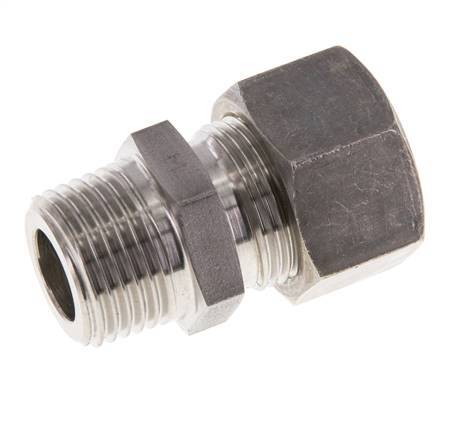 15L & R1/2'' Stainless Steel Straight Compression Fitting with Male Threads 315 bar ISO 8434-1