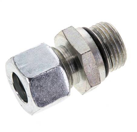 12L & UNF 3/4''-16 Zink plated Steel Straight Cutting Fitting with Male Threads 315 bar ISO 8434-1