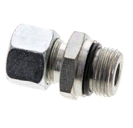 12L & UNF 3/4''-16 Zink plated Steel Straight Cutting Fitting with Male Threads 315 bar ISO 8434-1