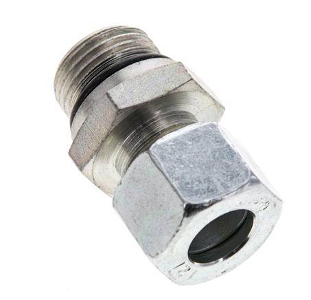 12L & UNF 3/4''-16 Zink plated Steel Straight Cutting Fitting with Male Threads 315 bar ISO 8434-1