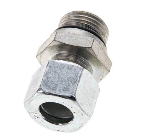 12L & UNF 3/4''-16 Zink plated Steel Straight Cutting Fitting with Male Threads 315 bar ISO 8434-1
