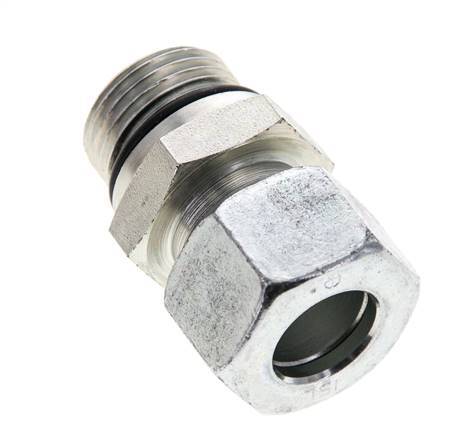 15L & UNF 7/8''-14 Zink plated Steel Straight Cutting Fitting with Male Threads 315 bar ISO 8434-1