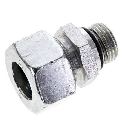 18L & UNF 3/4''-16 Zink plated Steel Straight Cutting Fitting with Male Threads 315 bar ISO 8434-1