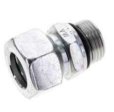 22L & UN 1-1/16''-12 Zink plated Steel Straight Cutting Fitting with Male Threads 160 bar ISO 8434-1