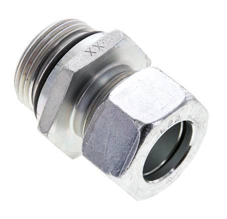 22L & UN 1-5/16''-12 Zink plated Steel Straight Cutting Fitting with Male Threads 160 bar ISO 8434-1