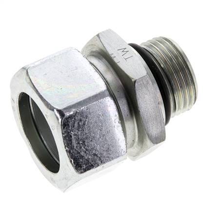 28L & UN 1-1/16''-12 Zink plated Steel Straight Cutting Fitting with Male Threads 160 bar ISO 8434-1