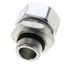 28L & UN 1-1/16''-12 Zink plated Steel Straight Cutting Fitting with Male Threads 160 bar ISO 8434-1