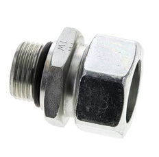 28L & UN 1-1/16''-12 Zink plated Steel Straight Cutting Fitting with Male Threads 160 bar ISO 8434-1