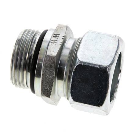 28L & UN 1-5/16''-12 Zink plated Steel Straight Cutting Fitting with Male Threads 160 bar ISO 8434-1