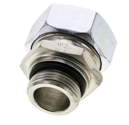 35L & UN 1-5/16''-12 Zink plated Steel Straight Cutting Fitting with Male Threads 160 bar ISO 8434-1