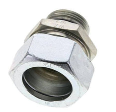 35L & UN 1-5/16''-12 Zink plated Steel Straight Cutting Fitting with Male Threads 160 bar ISO 8434-1