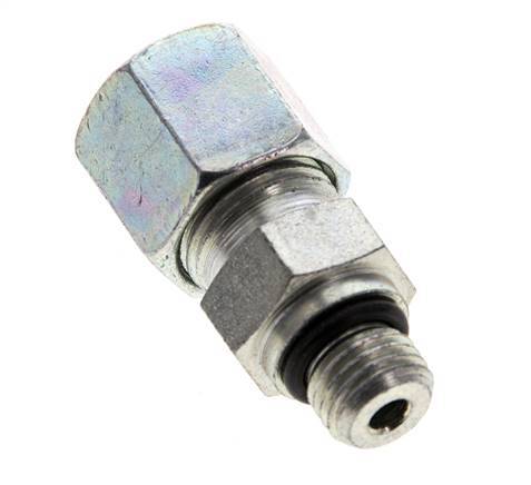 8S & UNF 7/16''-20 Zink plated Steel Straight Cutting Fitting with Male Threads 630 bar ISO 8434-1