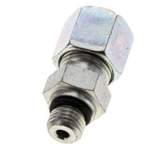 8S & UNF 7/16''-20 Zink plated Steel Straight Cutting Fitting with Male Threads 630 bar ISO 8434-1