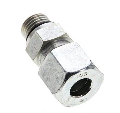 10S & UNF 9/16''-18 Zink plated Steel Straight Cutting Fitting with Male Threads 630 bar ISO 8434-1