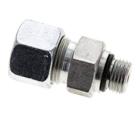 12S & UNF 9/16''-18 Zink plated Steel Straight Cutting Fitting with Male Threads 630 bar ISO 8434-1
