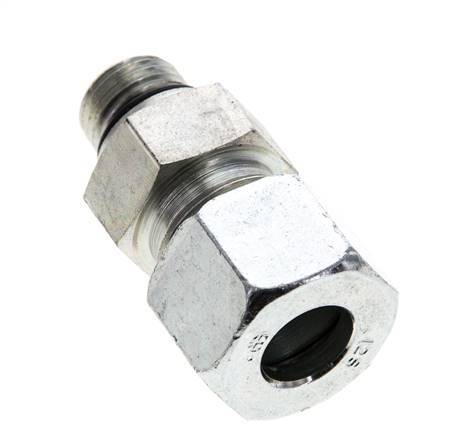 12S & UNF 9/16''-18 Zink plated Steel Straight Cutting Fitting with Male Threads 630 bar ISO 8434-1