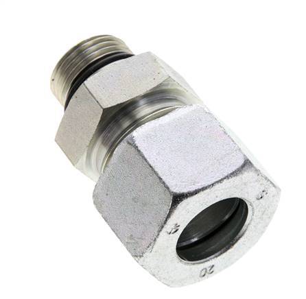 20S & UNF 7/8''-14 Zink plated Steel Straight Cutting Fitting with Male Threads 400 bar ISO 8434-1