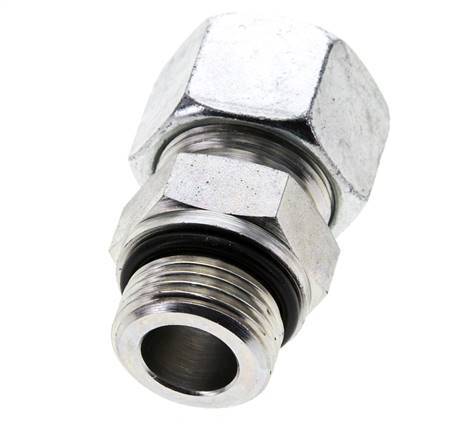 20S & UN 1-1/16''-12 Zink plated Steel Straight Cutting Fitting with Male Threads 400 bar ISO 8434-1