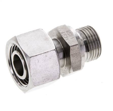 15L & M18x1.5 Stainless Steel Straight Swivel with Male Threads 315 bar FKM Adjustable ISO 8434-1