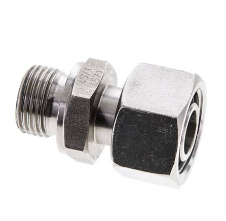 15L & M18x1.5 Stainless Steel Straight Swivel with Male Threads 315 bar FKM Adjustable ISO 8434-1