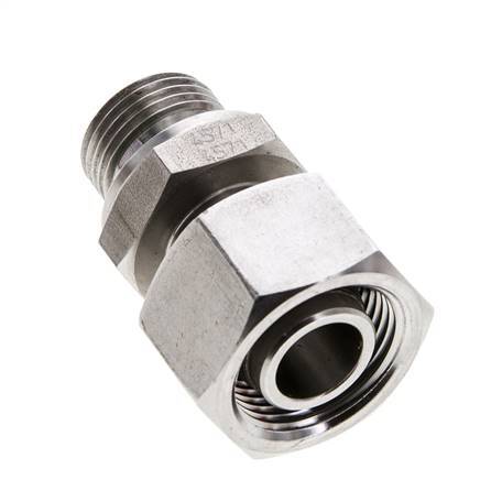 15L & M18x1.5 Stainless Steel Straight Swivel with Male Threads 315 bar FKM Adjustable ISO 8434-1