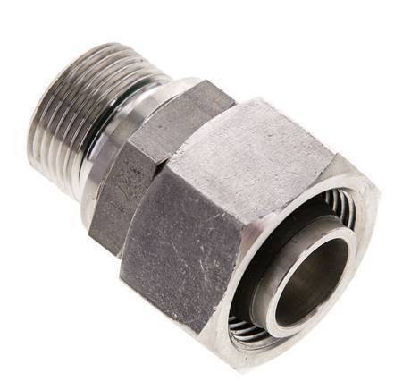 18L & M22x1.5 Stainless Steel Straight Swivel with Male Threads 315 bar FKM Adjustable ISO 8434-1