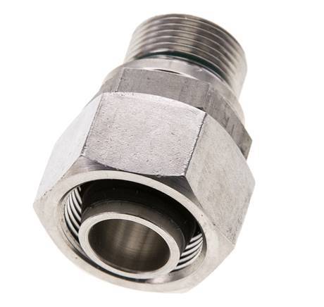 18L & M22x1.5 Stainless Steel Straight Swivel with Male Threads 315 bar FKM Adjustable ISO 8434-1