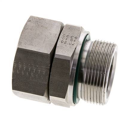 35L & M42x2 Stainless Steel Straight Swivel with Male Threads 160 bar FKM Adjustable ISO 8434-1