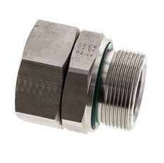 35L & M42x2 Stainless Steel Straight Swivel with Male Threads 160 bar FKM Adjustable ISO 8434-1