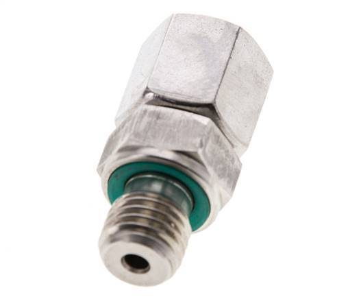 6S & M12x1.5 Stainless Steel Straight Swivel with Male Threads 630 bar FKM Adjustable ISO 8434-1