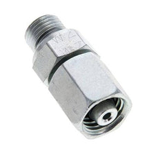 6L & M10x1 Zink plated Steel Straight Swivel with Male Threads 315 bar NBR O-ring Sealing Cone Adjustable ISO 8434-1