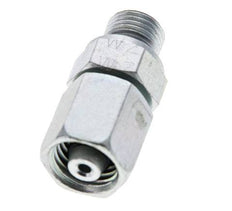 6L & M10x1 Zink plated Steel Straight Swivel with Male Threads 315 bar NBR O-ring Sealing Cone Adjustable ISO 8434-1