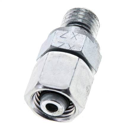 8L & M12x1.5 Zink plated Steel Straight Swivel with Male Threads 315 bar NBR O-ring Sealing Cone Adjustable ISO 8434-1