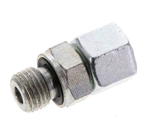 10L & M14x1.5 Zink plated Steel Straight Swivel with Male Threads 315 bar NBR O-ring Sealing Cone Adjustable ISO 8434-1