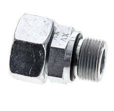 18L & M22x1.5 Zink plated Steel Straight Swivel with Male Threads 315 bar NBR O-ring Sealing Cone Adjustable ISO 8434-1