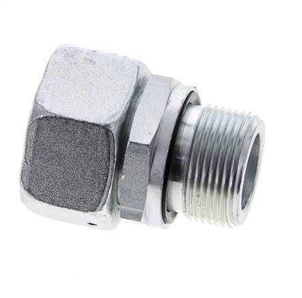 22L & M26x1.5 Zink plated Steel Straight Swivel with Male Threads 160 bar NBR O-ring Sealing Cone Adjustable ISO 8434-1