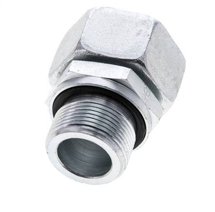 22L & M26x1.5 Zink plated Steel Straight Swivel with Male Threads 160 bar NBR O-ring Sealing Cone Adjustable ISO 8434-1