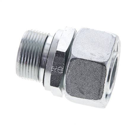 22L & M26x1.5 Zink plated Steel Straight Swivel with Male Threads 160 bar NBR O-ring Sealing Cone Adjustable ISO 8434-1